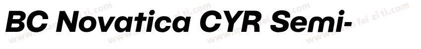 BC Novatica CYR Semi字体转换